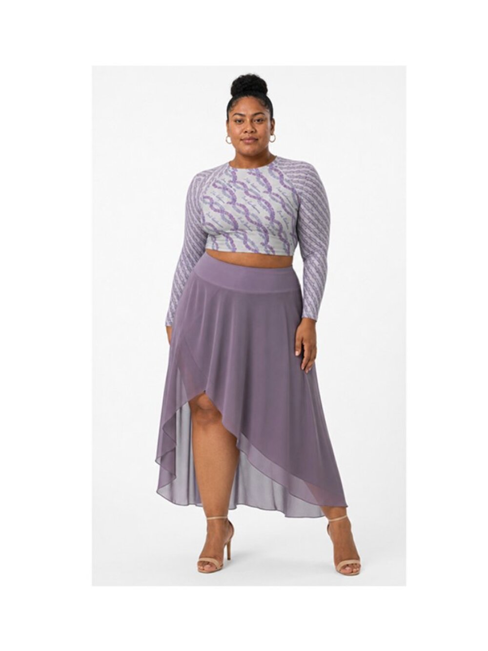 Hawaiian Islands Inspired Crown Flower Lei Design Sporty Crop Top-Plus Size 1X